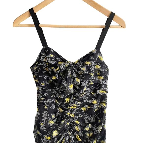 Cinq A Sept Margot Midi Dress 2 Black Floral NEW - Picture 4 of 9